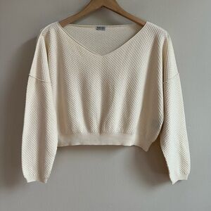 Rachel Comey cotton cropped sweater in Ivory Small